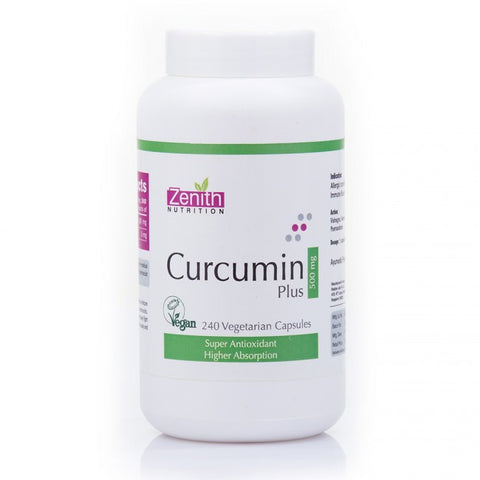 zenith nutrition curcumin plus - 500 mg - 240 capsules