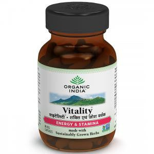 Organic India Vitality 60 Capsules Bottle