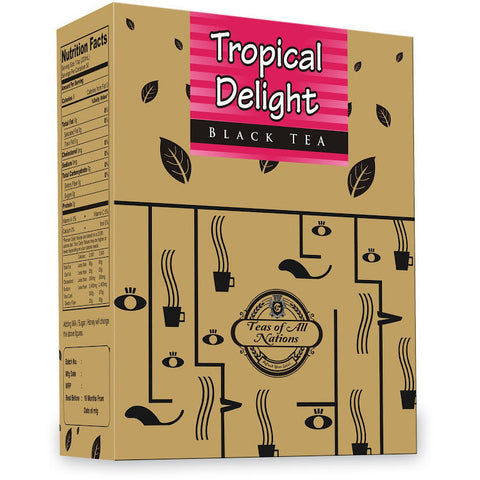 Black Tea - Tropical Delight Pack of 2 - Strawberry Kiwi Flavor