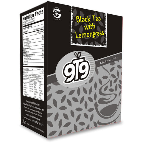 Black Tea Lemon Grass - Pack of 3 - 300 Gms