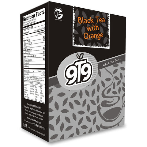 Black Tea with Orange Peel - Pack of 3 - 300 Gms