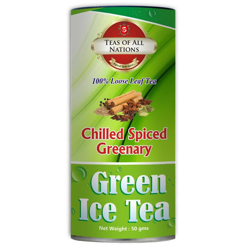 Chilled Spiced Greenary - Green Tea Ice with Masala - Loose Leaf - Set of 2