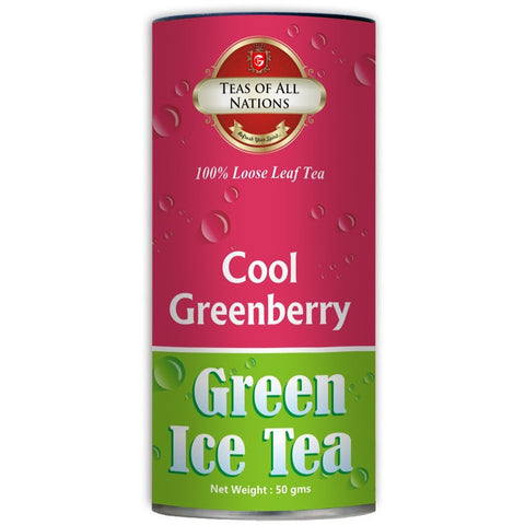 Cool Greenberry - Green Tea Ice Raspberry Taste - Loose Leaf - Set of 2