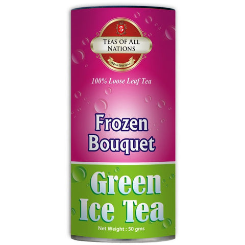 Frozen Bouquet - Green Tea Ice with Rose & Spice Taste - Loose Leaf - Set of 2