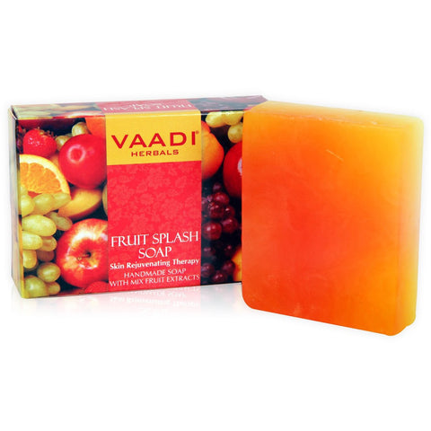 FRUIT SPLASH SOAP with extracts of Orange, Peach, Green Apple & Lemon
