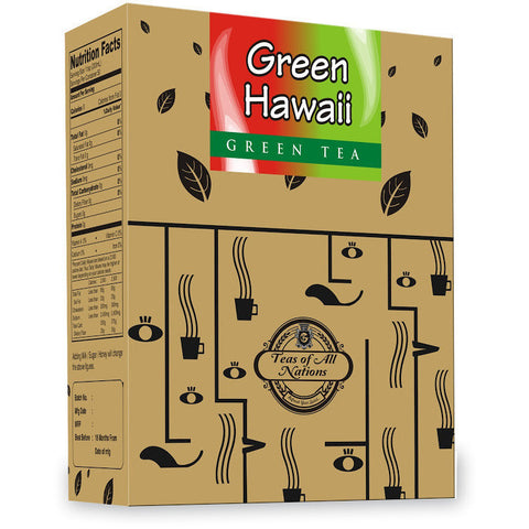Green Tea - Green Hawaii - Strawberry Kiwi Taste - Pack of 2