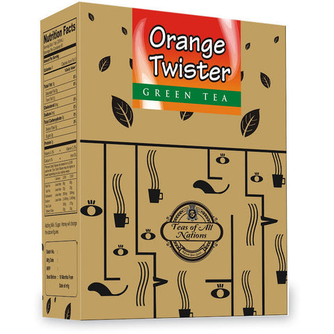 Green Tea - Orange Twister - Orange & Masala  Taste - Pack of 2