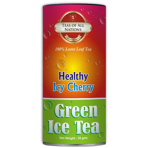 Healthy Icy Cherry - Green Tea Ice with Cherry Flavor - Loose Leaf - Set of 2