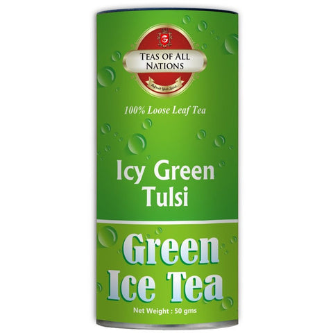 Icy Green Tulsi - Green Tea Ice with Tulsi Taste - Loose Leaf - Set of 2