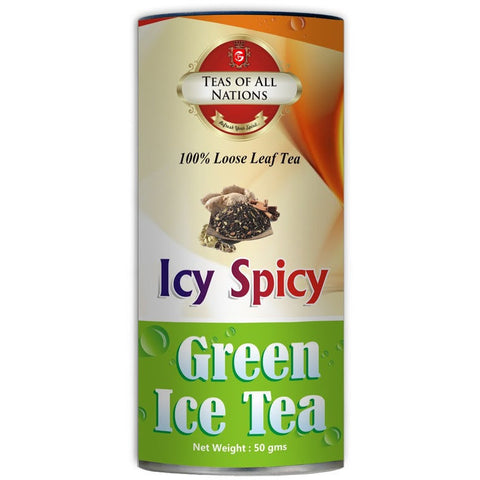 Icy Spicy - Green Tea Ice with Orange & Spice Taste - Loose Leaf - Set of 2