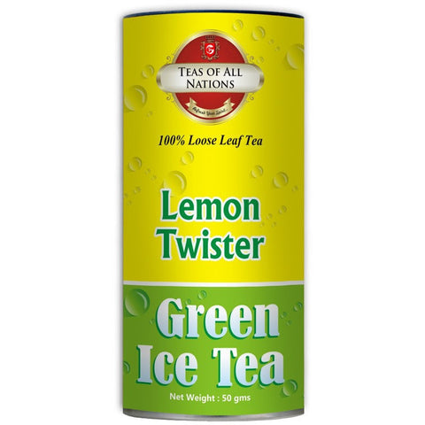 Lemon Twister - Green Tea Ice with lemon & Spice Taste - Loose Leaf - Set of 2