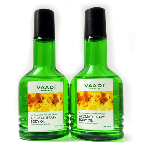Pack of 2 Aromatherapy Body Oil-Lemongrass & Lily Oil