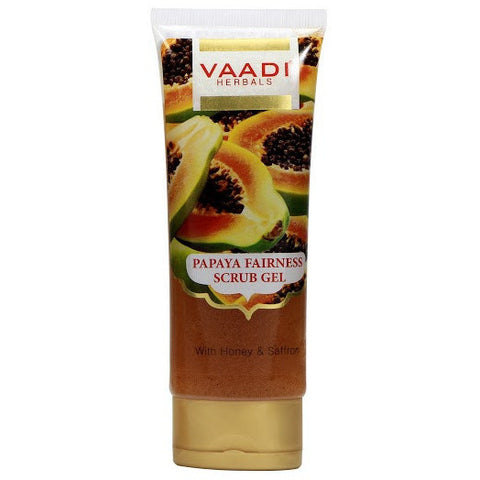Papaya Fairness Scrub Gel with Honey & Saffron