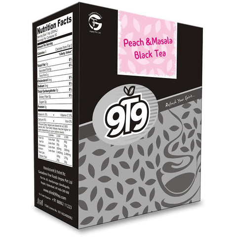 Peach & Masala Black Tea - Pack of 3 - 300 Gms