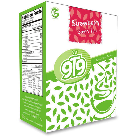Strawberry Green Tea - Pack of 3 - 300 Gms