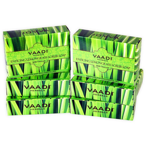 Super Value Pack of 6 ENTICING LEMONGRASS SCRUB SOAP (5 + 1 FREE)