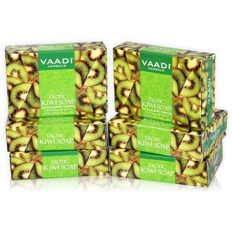Super Value Pack of 6 EXOTIC KIWI SOAP with Green Apple extract (5 + 1 FREE)