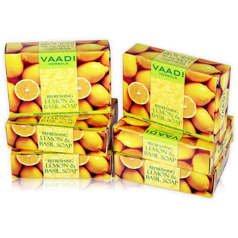 Super Value Pack of 6 REFRESHING LEMON AND BASIL SOAP (5 + 1 FREE)