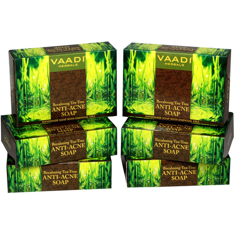 Super Value Pack of Becalming Tea Tree Soap Anti-Acne therapy (5+1)