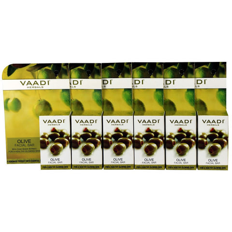 Super Value Pack of Olive Facial Bars with Cane Sugar Extract (5+1)