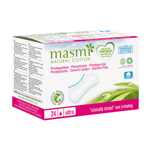 Masmi Organic Ultra Thin Pantyliner Indvidually Wrapped 24s