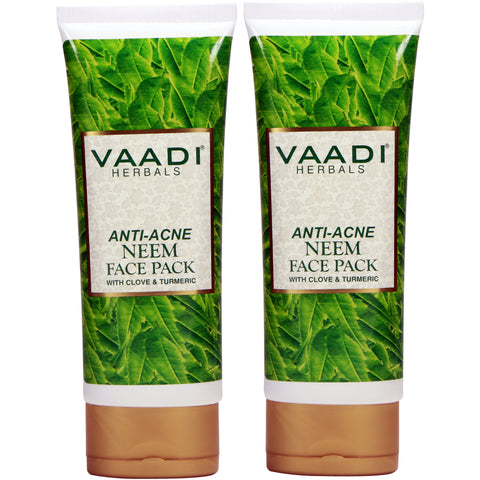 Value Pack of 2 Anti-Acne Neem Face Pack with Clove & Turmeric