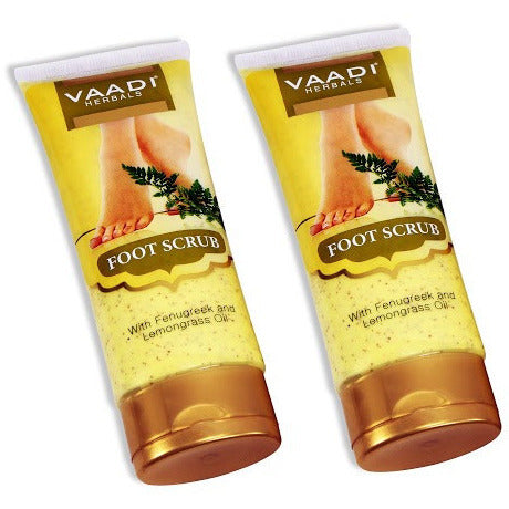 Value Pack of 2 Foot Scrub with Fenugreek & Lemongrass Oil