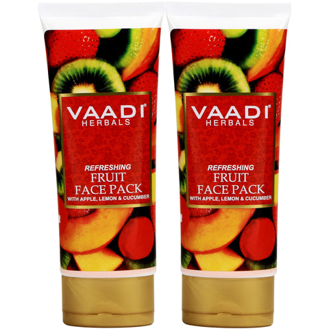 Value Pack of 2 Refreshing Fruit Pack with Apple, Lemon & Cucumber