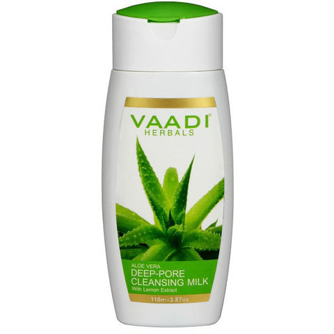 Value Pack of 3 ALOEVERA DEEP PORE CLEANSING MILK with Lemon extract (110mlx3)
