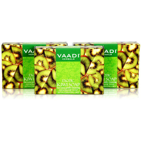Value Pack of 3 EXOTIC KIWI SOAP with Green Apple extract (3 X 75 gms)