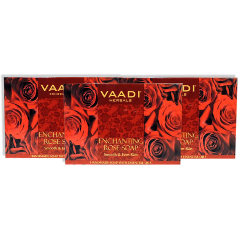 Value Pack of 3 Enchanting Rose Soap with Mulberry Extract (3 X 75 gms)