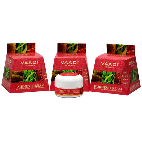 Value Pack of 3 Fairness Cream - Saffron, Aloe Vera & Turmeric Extracts