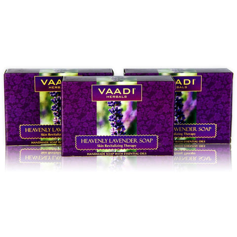 Value Pack of 3 Heavenly LAVENDER SOAP with Rosemary extract (3 X 75 gms)