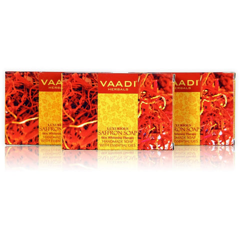 Value Pack of 3 LUXURIOUS SAFFRON SOAP - Skin Whitening Therapy (3 X 75 gms)
