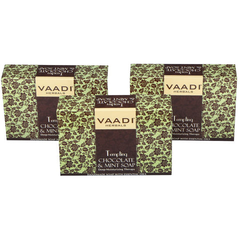 Value Pack of 3 TEMPTING CHOCOLATE & MINT SOAP-Deep Moisturising Therapy (3 X 75 gms)