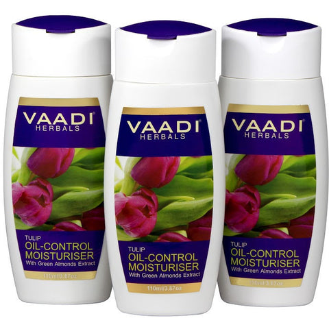 Value Pack of 3 TULIP OIL CONTROL MOISTURISER with Green Almonds extract (110mlx3)