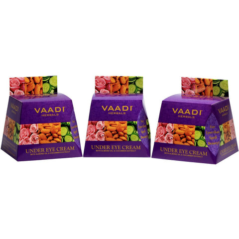 Value Pack of 3 Under Eye Cream - Almond Oil & Cucumber extract
