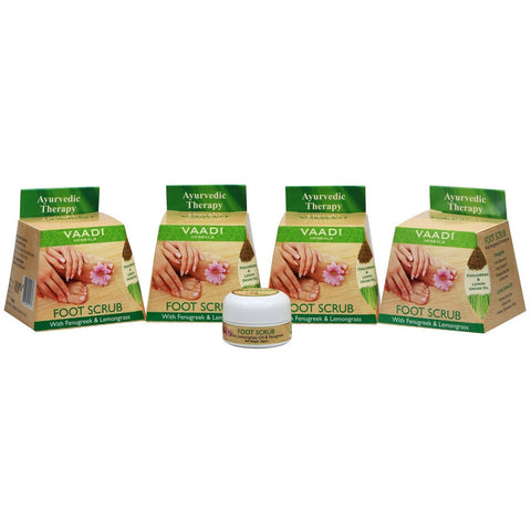 Value Pack of 4 Foot Scrub with Fenugreek & Lemongrass Oil