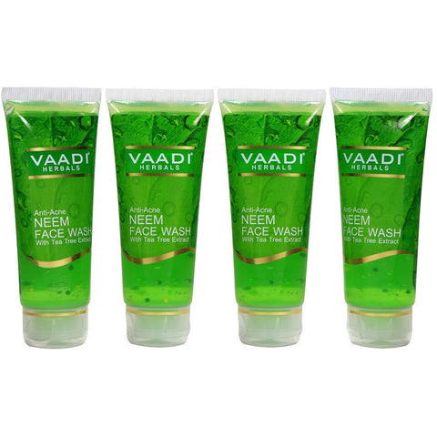 Value Pack of Anti-Acne NEEM FACE WASH with Tea Tree extract (60mlx4)