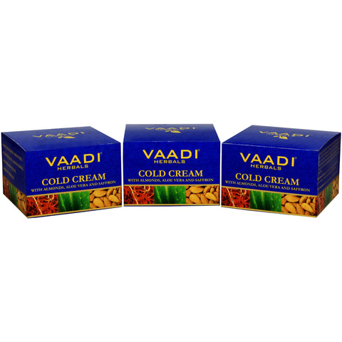 Value Pack of Cold Cream with Almond Oil, Aloe Vera & Saffron