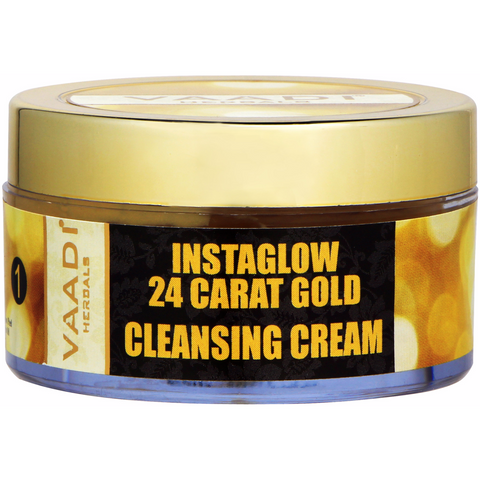 24 Carat Gold Cleansing Cream - Marigold Oil & Wheatgerm Oil - Medpick