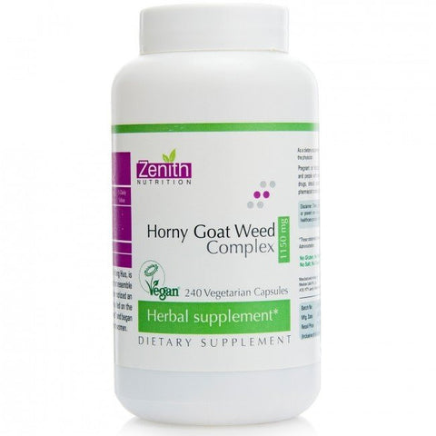 zenith nutrition horny goat weed complex 1150mg - 240 capsules