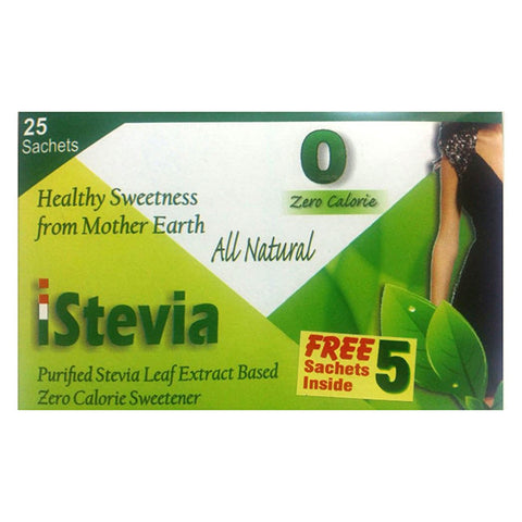 iStevia Zero Calorie Sweetener ( Pack of 4 Boxes of 25 Sachets each )