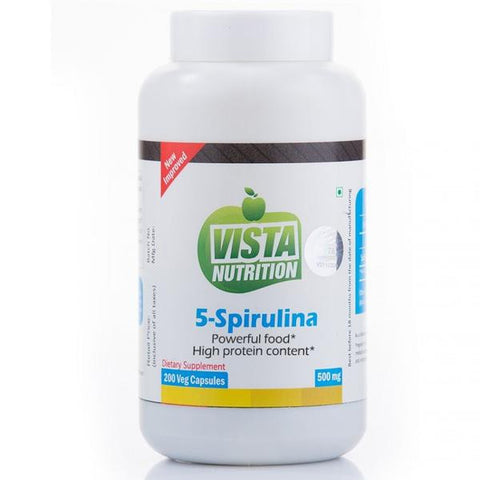 Vista Nurition 5-Spirulina 500mg 200 Capsules