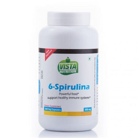 vista nutrition 6-spirulina 500mg 200 capsules