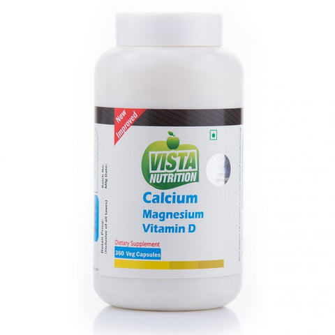 vista nutrition calcium + magnesium + vitamin d - 360 capsules