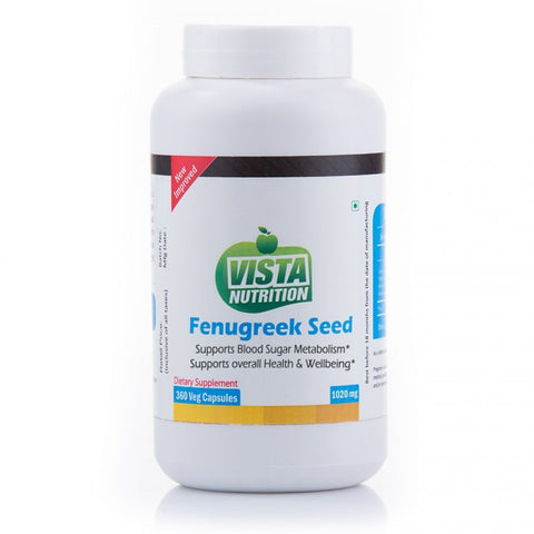 vista nutrition fenugreek seed - 1020mg - 360 capsules
