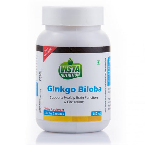 Vista Nutrition Ginkgo Biloba 180mg -- 180 Capsules