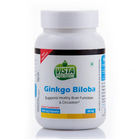 vista nutrition ginkgo biloba 60mg 180 capsules
