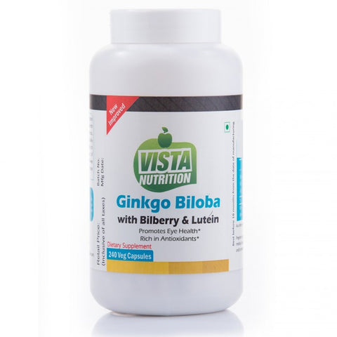 vista nutrition ginkgo biloba with bilberry lutein 240 capsules